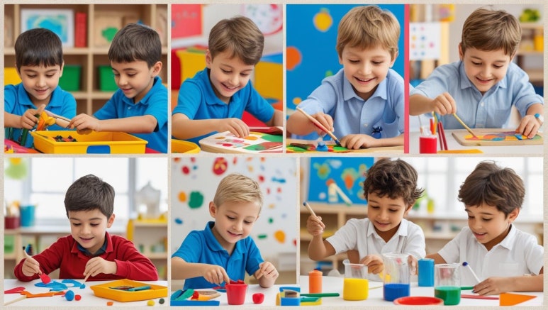 아이들이 영어로 활동하는 모습